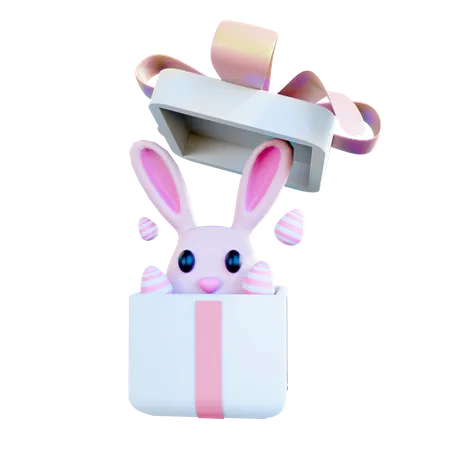 Easter bunny gift  3D Icon