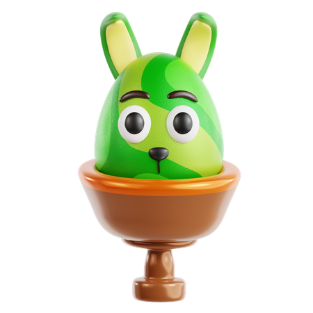 컵에 부활절 토끼  3D Icon