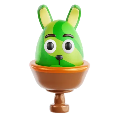 컵에 부활절 토끼  3D Icon