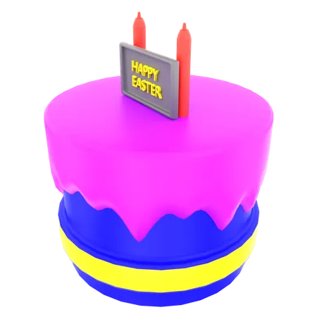 부활절 케이크 축하  3D Icon