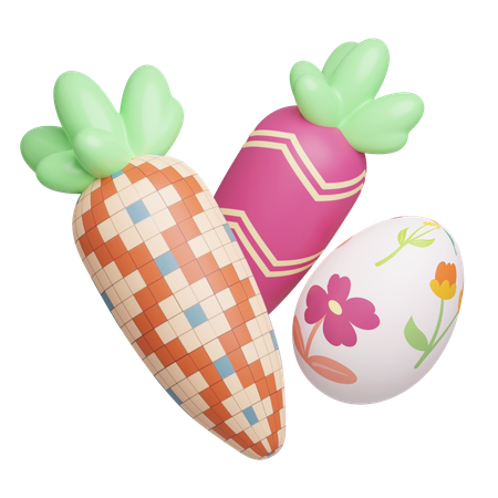 Easter Carrrot  3D Icon