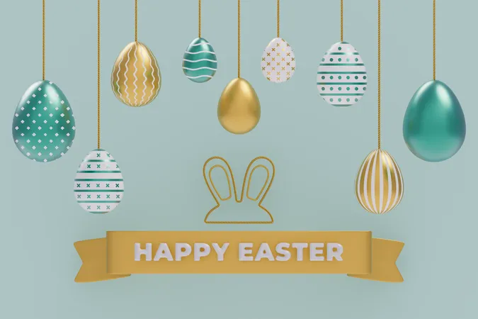 Easter celebration  3D Icon
