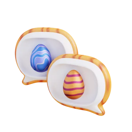 3 D Illustration Of Chat Easter Egg 3D Icon