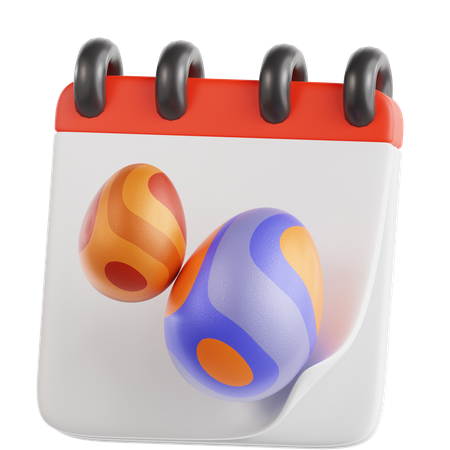 Easter Day Calendar  3D Icon