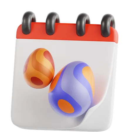Easter Day Calendar  3D Icon