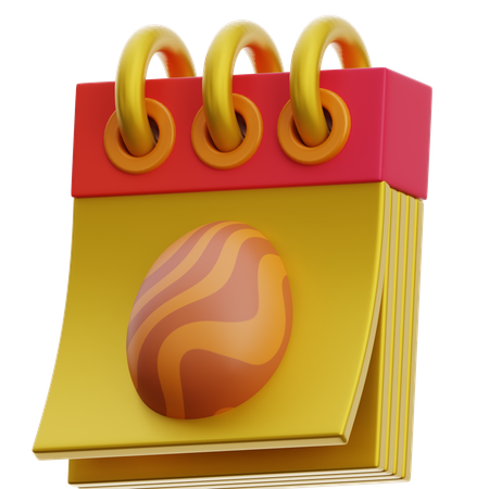 Easter Day Calendar  3D Icon