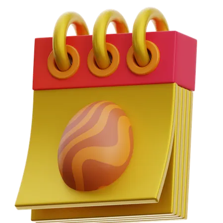 Easter Day Calendar  3D Icon