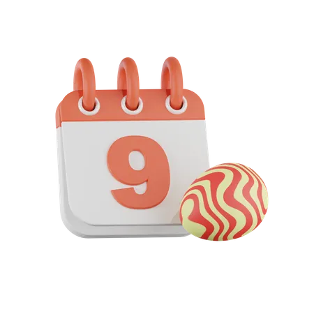 Easter Day Calendar  3D Icon