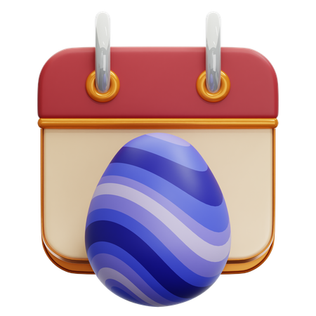 Easter Day Calendar  3D Icon