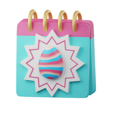 Easter Day Calendar  3D Icon