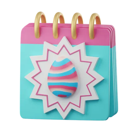 Easter Day Calendar  3D Icon