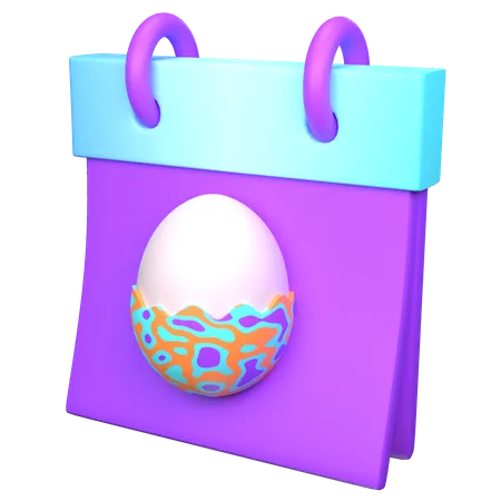 Easter Day Calendar  3D Icon