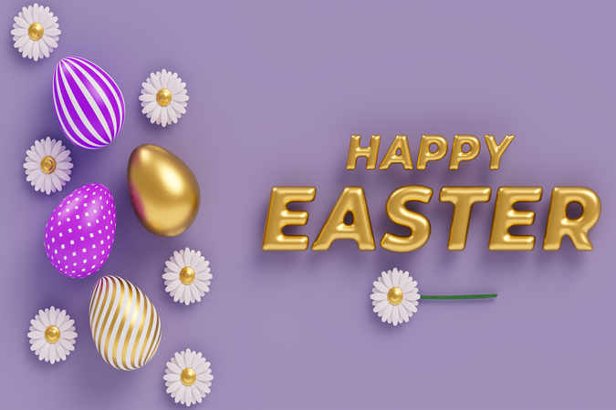 Easter day celebration  3D Icon