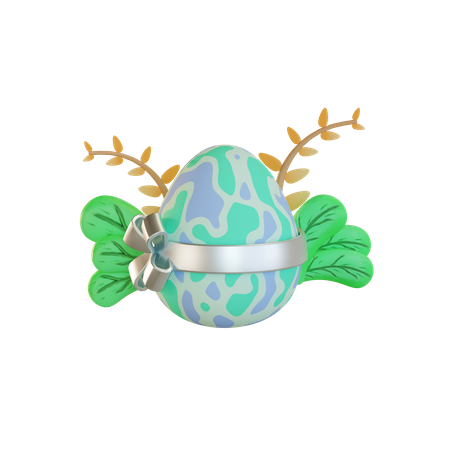 Easter egg  3D Illustration