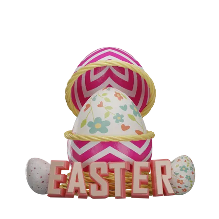 Easter egg  3D Illustration