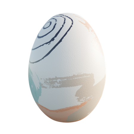 Easter egg  3D Illustration