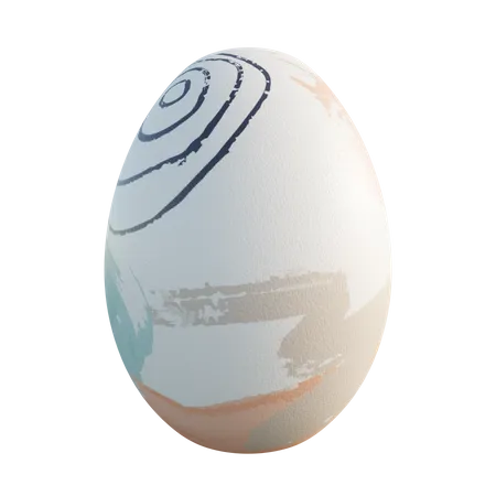 Easter egg  3D Illustration