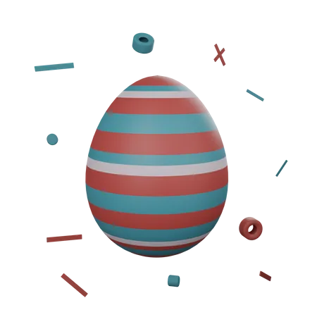 Easter Egg 3 D Illustration Contains PNG BLEND And OBJ 3D Illustration