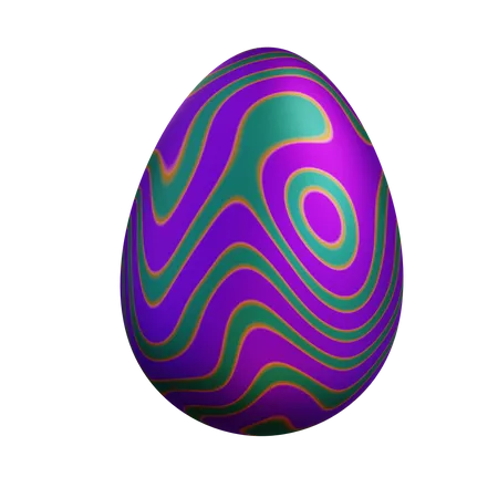 3 D Illustration Abstract Of Color Egg 3D Icon