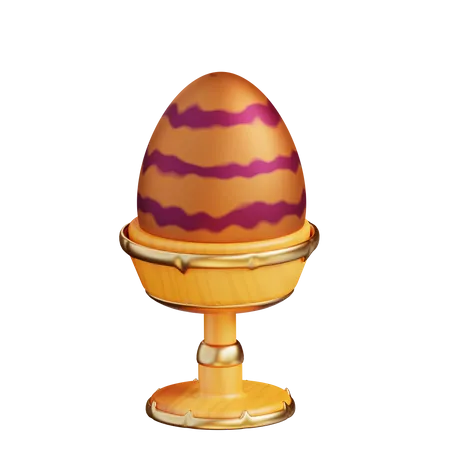 3 D Illustration Of Egg Cup Holder 3D Icon