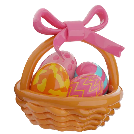 Easter Egg Basket  3D Icon