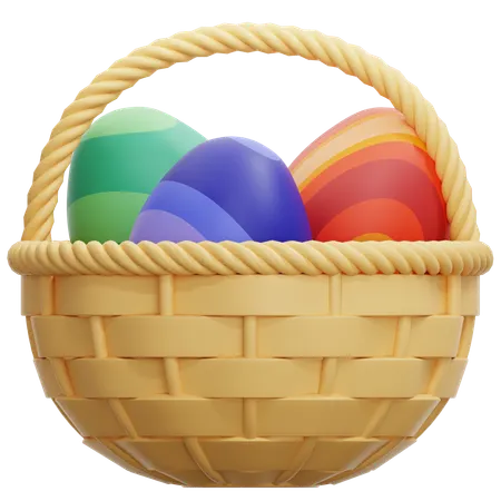 Easter Egg Basket  3D Icon