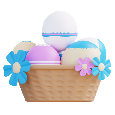 Easter Egg Basket  3D Icon