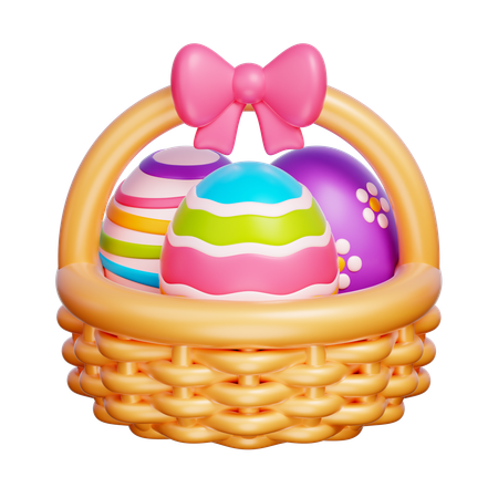 Easter Egg Basket  3D Icon