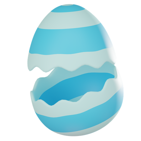 Easter Egg Broken  3D Icon