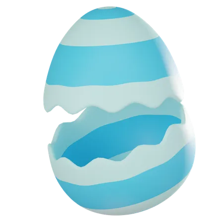 Easter Egg Broken  3D Icon