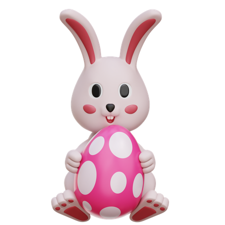 Easter Egg Bunny  3D Icon