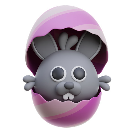 부활절 달걀 토끼  3D Icon