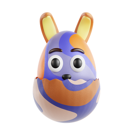 부활절 달걀 토끼  3D Icon