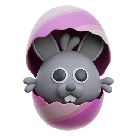 Easter Egg Bunny  3D Icon