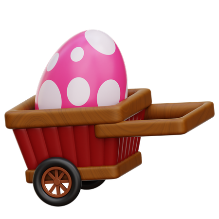 Easter Egg Cart  3D Icon