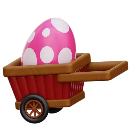 Easter Egg Cart  3D Icon