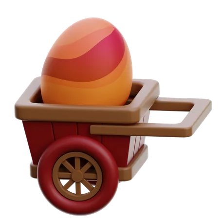 Easter Egg Cart  3D Icon