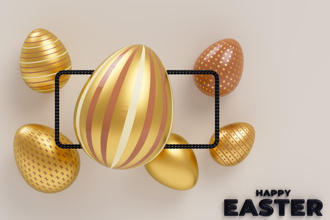Easter egg celebration  3D Icon