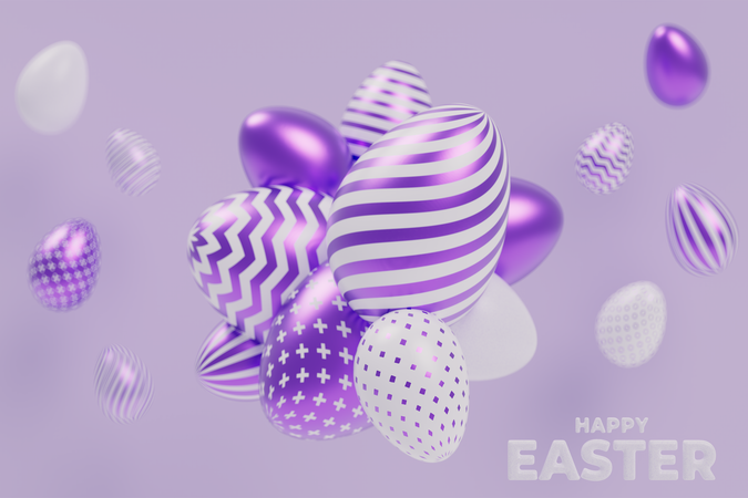 Easter egg decoration  3D Icon