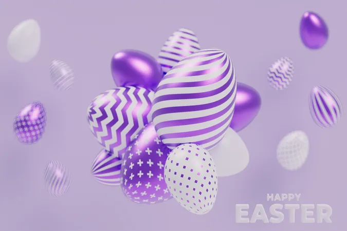 Easter egg decoration  3D Icon
