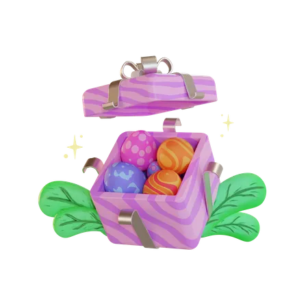 Easter egg gift  3D Illustration