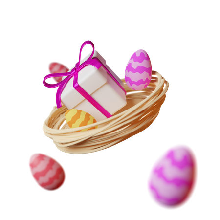 Easter Egg Gift 3D Illustration