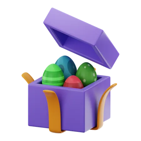 Easter Egg Gift Box  3D Icon