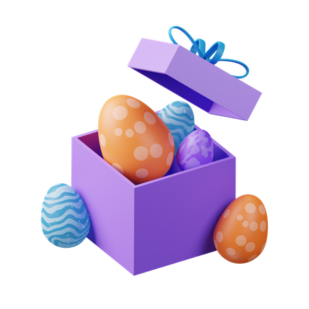 Easter Egg Giftbox  3D Icon