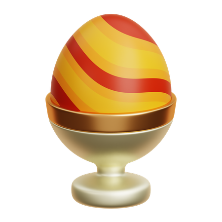 Easter Egg In Stand  3D Icon