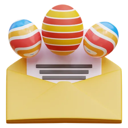 Easter Egg Invitation 3D Illustration