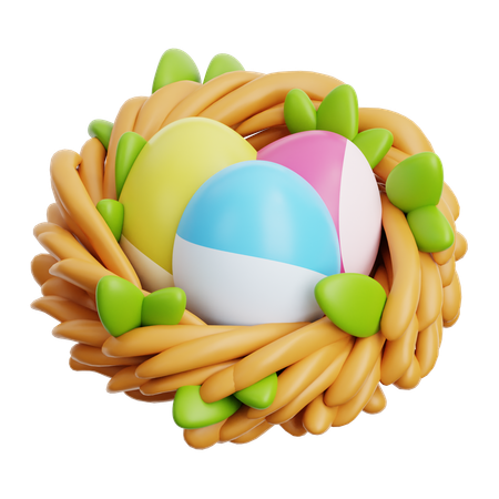 Easter Egg Nest  3D Icon