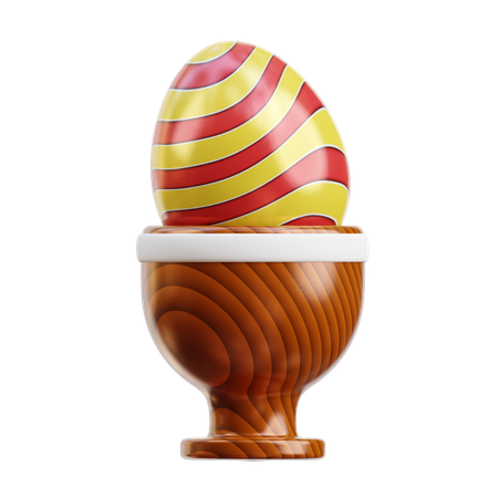 Easter egg on cup  3D Icon