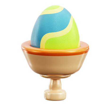 Easter Egg On Cup  3D Icon