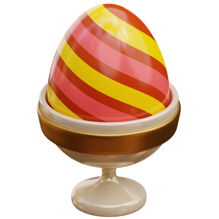 Easter Egg on Cup  3D Icon